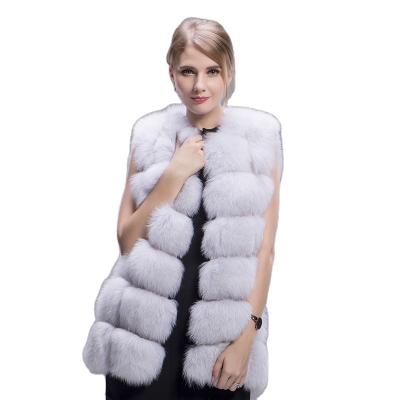 China Windproof Natural Color Fox Fur Vest for sale