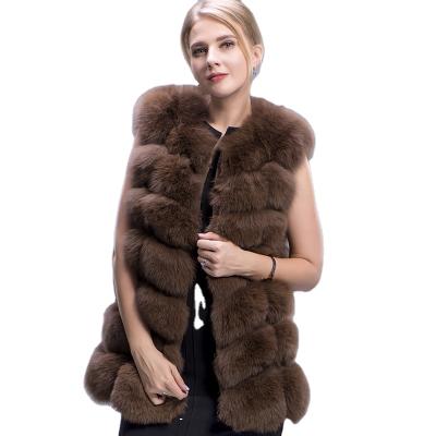 China True Fox Fur Coat 70cm Windproof Style for sale