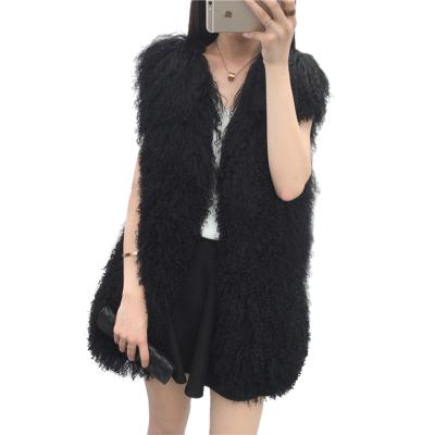 China Real Fur Lamb Fur Vest Fashion Woman Coat for sale