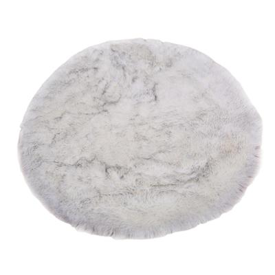 China Round Shape Bedroom Plush Faux Sheepskin Non-slip Cushion Covers For Bedroom for sale