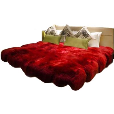 China Non-slip Luxury Bed Room Genuine Australian Sheepskin Blanket For Sofa Living Room for sale