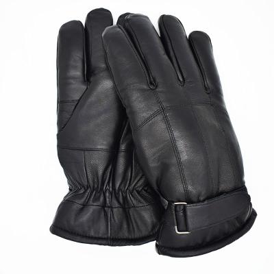 China Warm Russian Winter Fur Gloves Sheepskin Gloves Real Fashion Genuine Leather With Sheep Hair Glove Inner Luxury For Men for sale