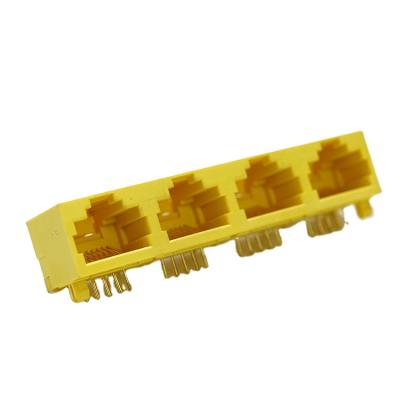 China PCB RJ45 Connector 8P8C With LED Entry Pack Side Jack Without Shield Connector for sale