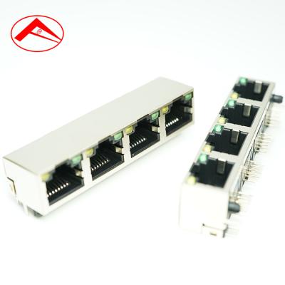 China PCB RJ45 Mid jack mount rj45 female connector for sale