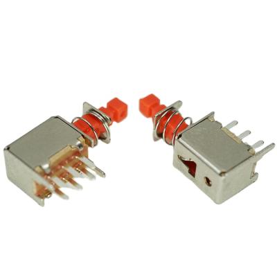 China Momentary 6pins RED right push main switch 6pins bottom electrical switch for sale