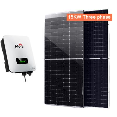 China 15kw solar power home energy systemson grid price with 500wp solar panel for sale