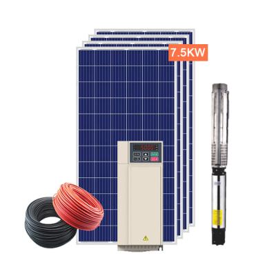 China High Efficiency Solar System Irrigation Borehole Pump Solar Water Pump Set 10hp for sale