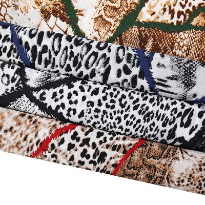 China 2022 new spring/summer spot QUICK DRY leopards printed single layer polyester waterproof fabric for dress for sale