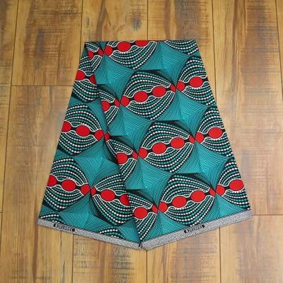 China Double Sided Polyester Flame Retardant African Wax Fabric Wholesale Geometric Printing Fabric for sale