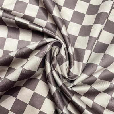 China QUICK DRY Digital Printing Factory Woven Knitting Printing Base Fabric Checkerboard Polyester Fabric for sale