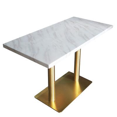 China JXT Soft Commercial Square Base Restaurant Cafe Stainless Steel Table Accessories Customized Furniture for sale