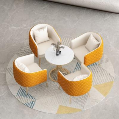 China Modern Restaurant Milk Tea Shop Office Sofa Coffee Table Booth for sale