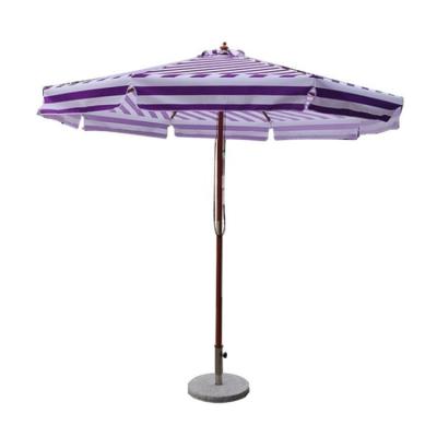 China Outdoor Umbrella Garden Stall Table Chairs Courtyard Long Handle 2.7 Meters Advertising Straight Umbrella Pole Pillar Middle Wooden Umbrella for sale