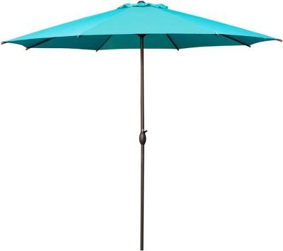 China Wind And Rain Resistance Commercial Street Outdoor Resort Center Pole Round Umbrella Patio Umbrellas Aluminum Qualified Manufacturer for sale