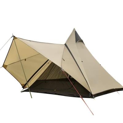 China Diagonal Bracing Type Outdoor Mountaineering 3-4 People Leisure Camping Tent With Front Hall Shade Rain Protection for sale