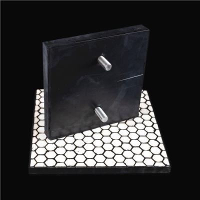 China Al2O3 92% 95% Ceramic Wear Plate Rubber Ceramic Liners for sale