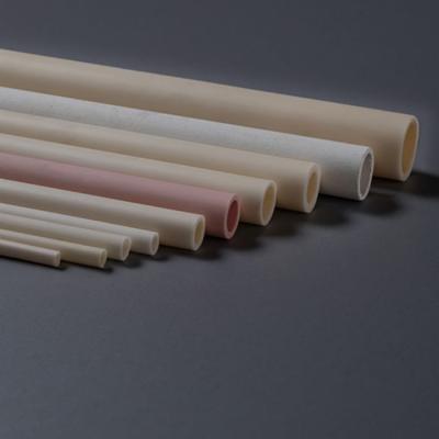 China Round Alumina Ceramic Tubes Custom Design For Temperature Applications for sale