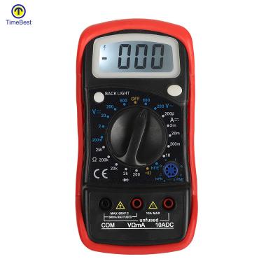 China Fireproof PC low price digital multimeter with temperature checking same to mastech for sale