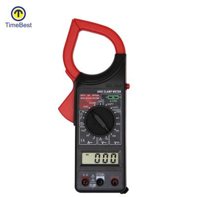 China Flame Retardant PC Manual Range Digital Clamp Multimeter OHM Temperature Gauge DC Clamp Meter for sale