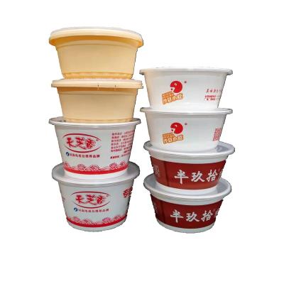 China PP Highlight Logo Food Packaging Injection Molded Color Printing Bowl Customized By Brand for sale