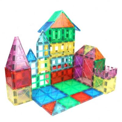 China Hot Selling Educational Distributors 100 Building Toy Building Blocks Building Kit Preschool Toys Set Magnetic Tiles for sale