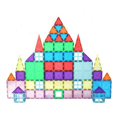 China Building Toy Amazon Building Block Supplier Educational Toys Distributors Clear 3D Blocks Baby Building Tiles Magnetic Construction for sale