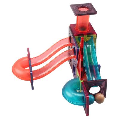 China Magnetic Toy Marble Run Tiles Educational Toy Square Race Tiles Adult Wall Building Block for sale