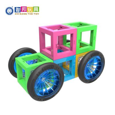 China Educational Toys Distributors Stem Building Magnetic Building Blocks With Running Ball Creative Play for sale