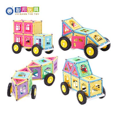 China Educational Toys Dispensers Connector Sticks and Balls Baby Puzzle Magnetic Plastic Building Toys 25.5*19.5*15cm for sale