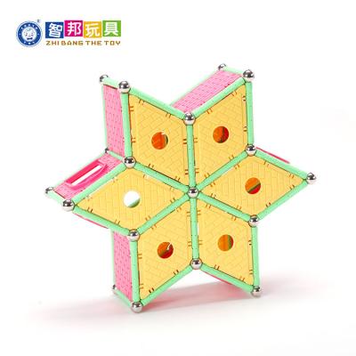 China Christmas Educational Gift Dispensers Toys Preschool Magnetic Toy Construction Sticks Smart Children Gift Set 25.5*19.5*15cm for sale