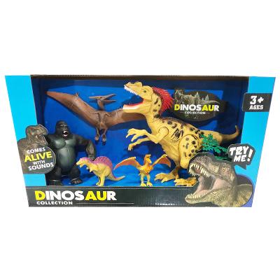 China Promotional Plastic Toy Plastic Cartoon Dinosaur Toy Set Animal Game MJ1081613 for sale