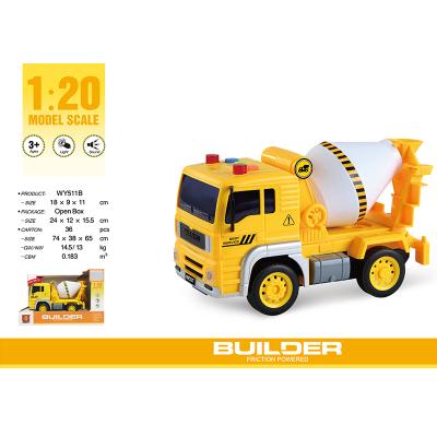 China Cartoon Toy High Quality Children's Vehicle Series Truck Toy Building Set Inertia Set with Light and Tell a Story for Kids for sale