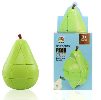 China Eco-friendly material new design creative toys fruit magic puzzle kids pear cube educational toys for children for sale