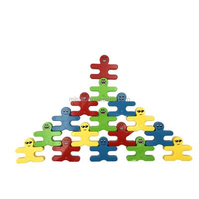 China 3D puzzle series educational toy human plastic material eco-friendly shape building block children balance game toys for sale