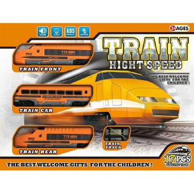 China Electric Slot Toy 17PCS High Speed ​​Train Set Toy With Light And Sound For Kids for sale