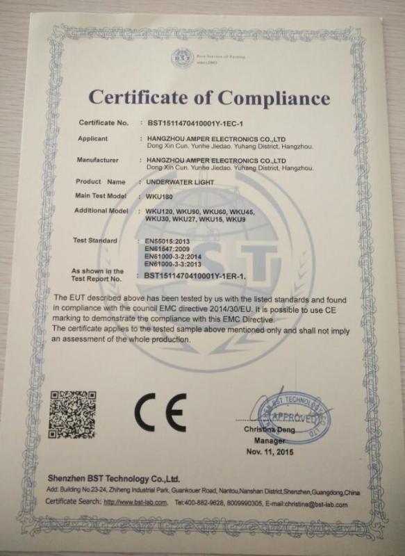 CE - Hangzhou Amper Electronics Co., Ltd.