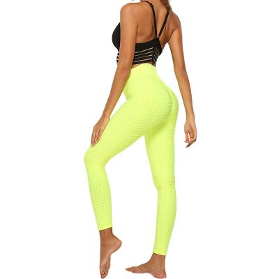 China OEM TiK Tok Yoga Pants Female High Waist Running Tight Spo Yoga Pants Fitness Sports Jacquard Breathable Gaiters for sale