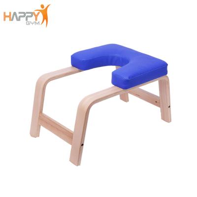 China Yoga Exercise/Family/Gym/Build-up Body/Relieve Fatigue Hot Selling Custom Blue Color Wooden Yoga Chair Inversion Bench for sale