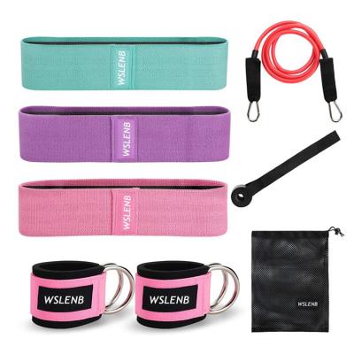 China Low MOQ Durable Logo Cotton And Latex Booty Custom Made Popular Bands Workout For Hip Muscle Training for sale