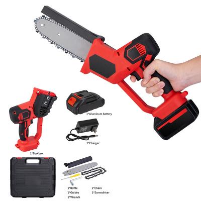 China ABS+metal CS11 Mini Electric Cordless Chainsaw 6/8/10 Inch Battery Powered Chainsaws Handheld Brushless Chainsaw for sale