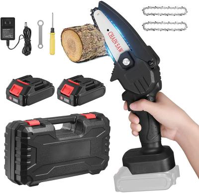 China CS01 Telescopic Handle 4/6-Inch Mini Chain Saw Machine Price Cordless Electric 21V Chainsaw With Rechargeable Battery Chainsaw for sale