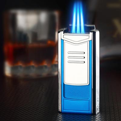 China Regular flame reaches1000-1300â „ ƒ High Classic MLT31 Support Customize Logo Refillable Windproof Triple Jet Flame Torch Cigar Lighter for sale