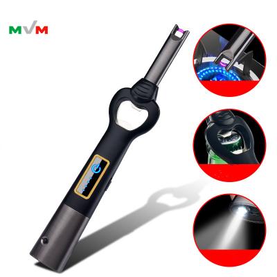 China MLT226 Rechargeable Clean Flashing&Bottle Opener Multifunctional USB Lighter Windproof Electric Igniter for Candle Stove BBQ for sale