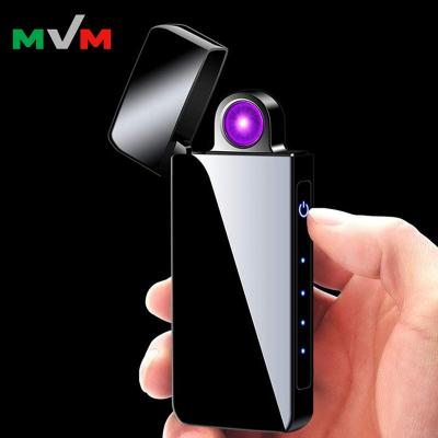 China Wholesale Rechargeable Creative Battery Indicator Arc Rotate MLT245 USB Electric Cigarette Lighter For Smoker for sale