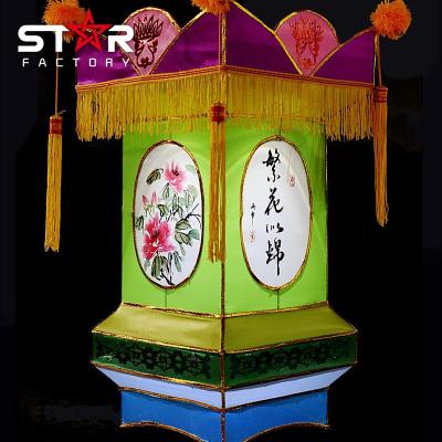 China Activity Decoration Theme Park Realistic Animatronic Animal Exhibit Cartoon Couple Duck Fine Lantern For Night Display for sale