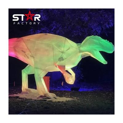 China Hot Sale Good Quality Popular Product Luminous Dinosaur Statue Resin Rides Dinosaur for sale