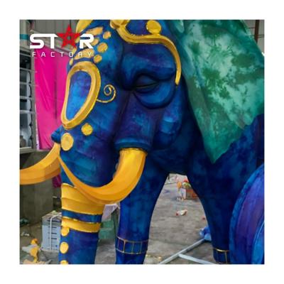 China Regular Resin Elephant Stainless Steel Abstract Sculpture Outdoor Life Size Animal Amusement Park Animatronic Model Products for sale