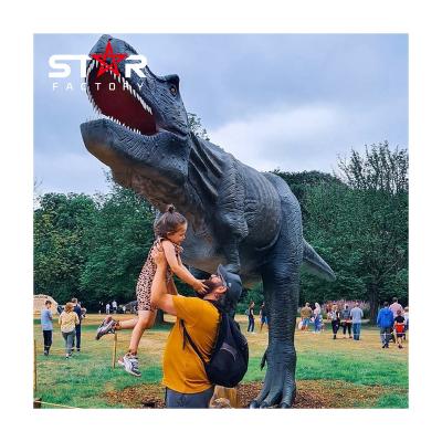 China 3D Remote Control Artificial Life-Size Mechanical Outdoor Animatronic Dinosaur/Infrared Sensor/Automatic/Token Coin Operated/Theme Park Button for sale