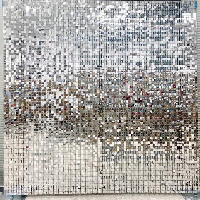 China Wedding 100 Pcs In Two Boxes Silver Sequin Glitter Confetiglitter Sparkles Wall Wedding Decoration Supplies for sale