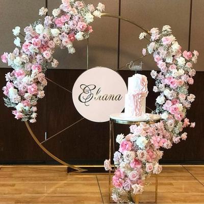 China Wedding Simple Decorative Circle Wedding Arch Background Panel for sale